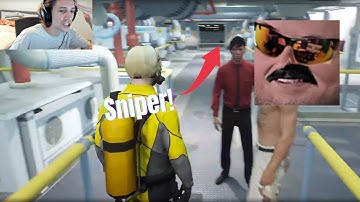 xQc CATCHES SNIPER Messing With YACHT HEIST - GTA 5 RP NoPixel 3.0