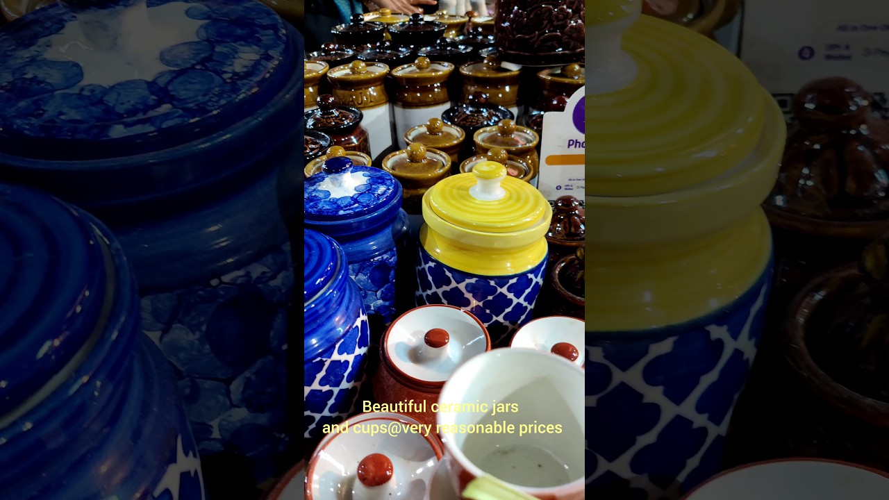 Beautiful ceramic pickle jars and coffee cups at reasonable rates