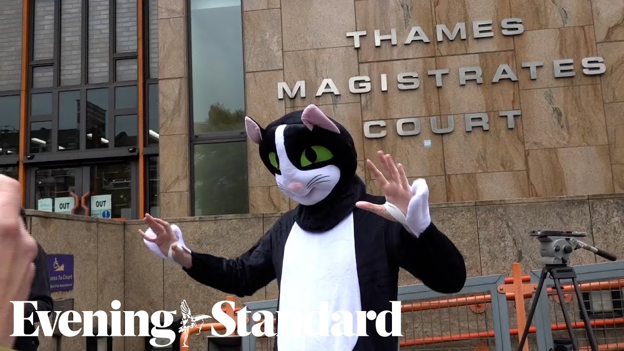 West Ham defender Kurt Zouma met with giant cat as he arrives at court