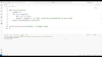 How to reverse the bits of a 32 bit integer and return the result as a string