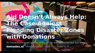 Aid Doesn't Always Help: The Case Against Flooding Disaster Zones with Donations