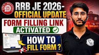 RRB JE 2026 Form Filling Link ACTIVATED 🔥| Apply Online | Step-by-Step Guide | RRB JE Notifciation