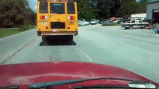 Why do school busses have to stop every 100 feet?