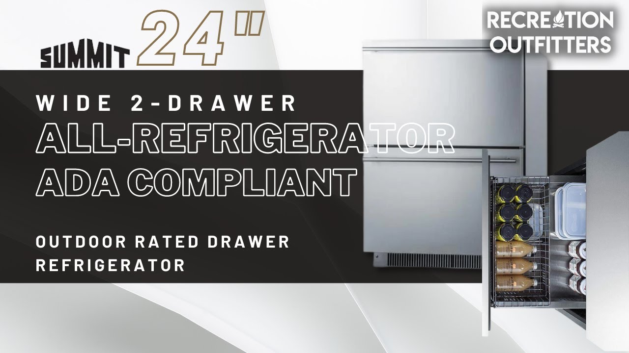 Summit 24" Wide 2Drawer Refrigerator, ADA Compliant Outdoor Rated