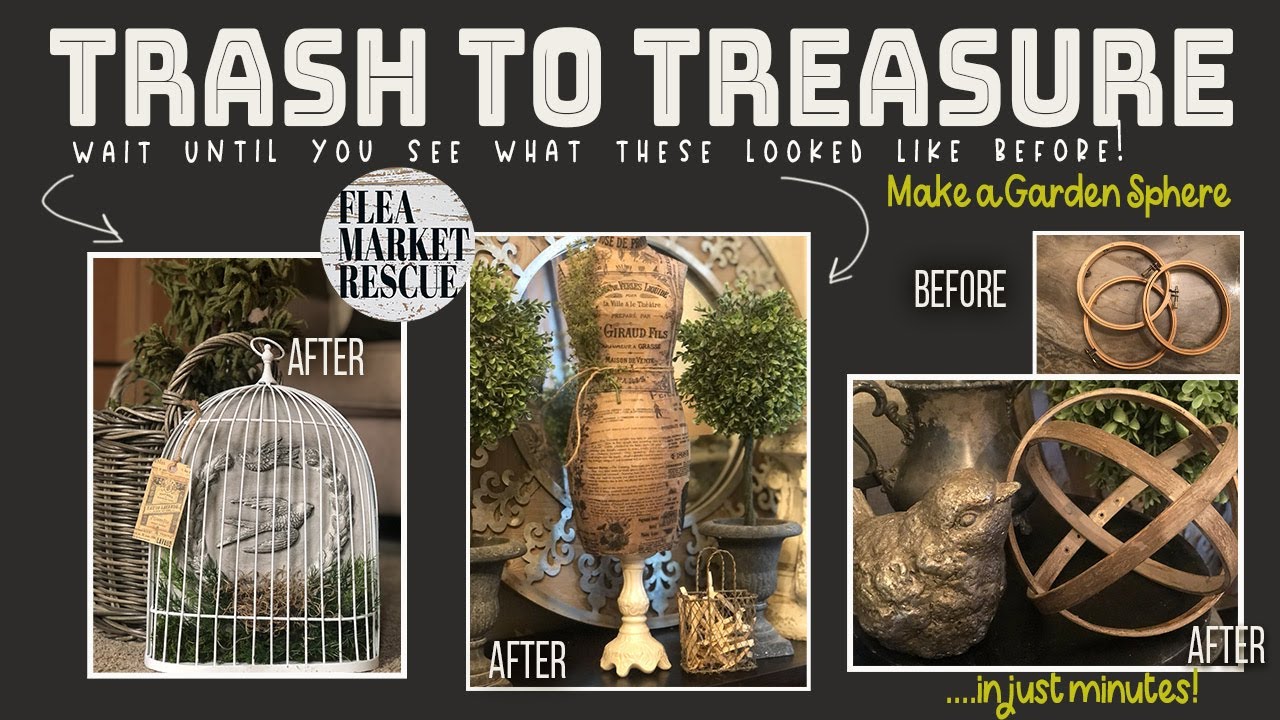 TRASH TO TREASURE DIY THRIFT STORE HOME DECOR FLIP - YouTube