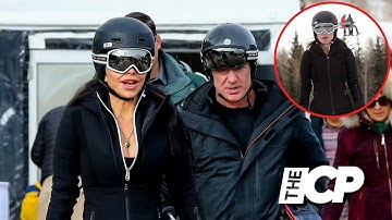 Lauren Sanchez flaunts cleavage to go Skiing in chilly Aspen with boyfriend Jeff Bezos