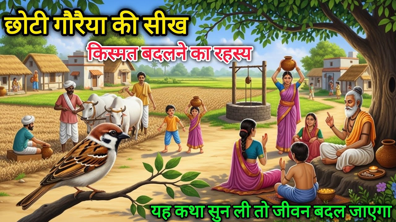 छोटी गौरैया की सीख — किस्मत बदलने का असली रहस्य | जीवन बदल देने वाली कथा । Moral Story 