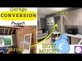 Amazing CONVERSION OF GARAGE INTO LIVABLE SPACE  /Studio flat /Before After COST of the Project UK