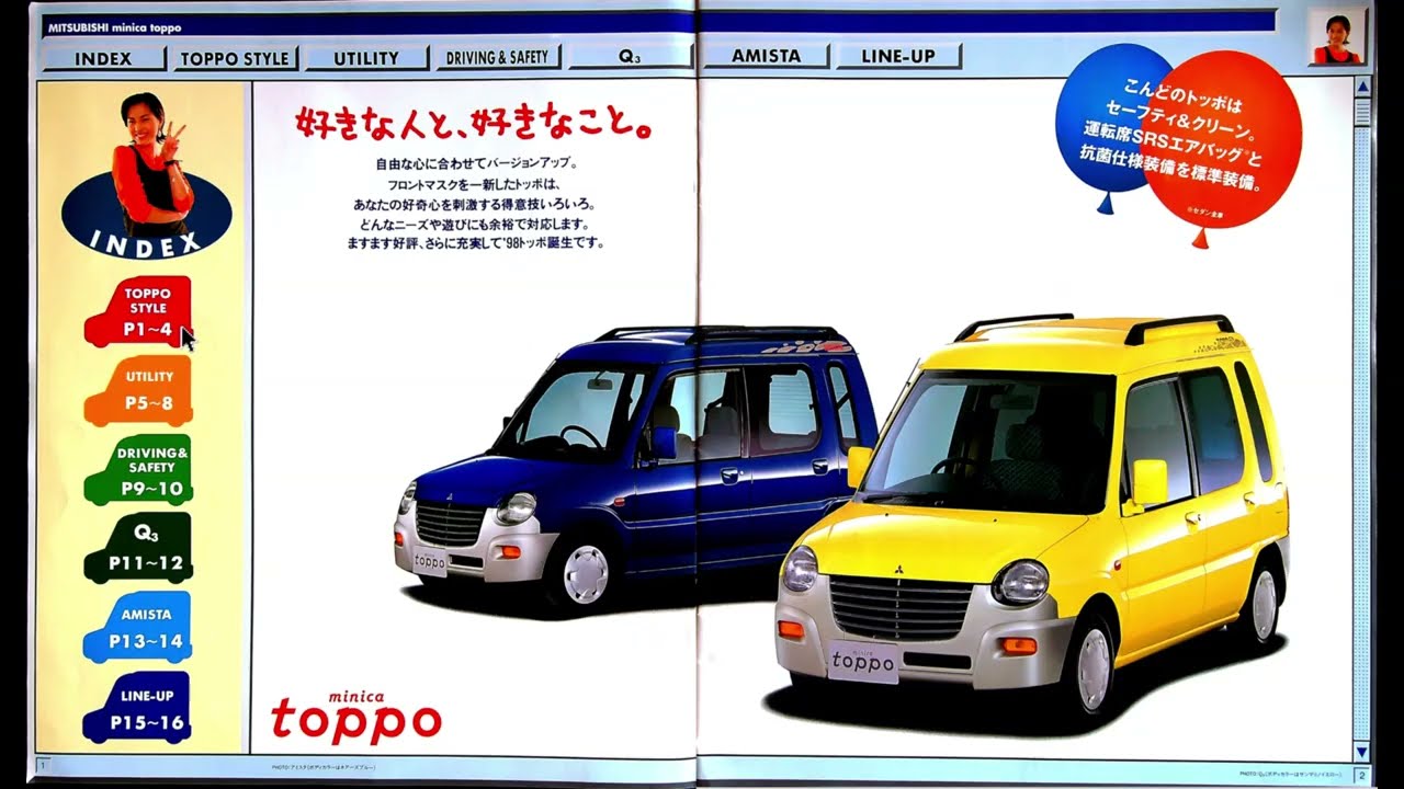 自動車カタログ 98' 三菱ミニカトッポ 後期モデル(MITSUBISHI MNICA