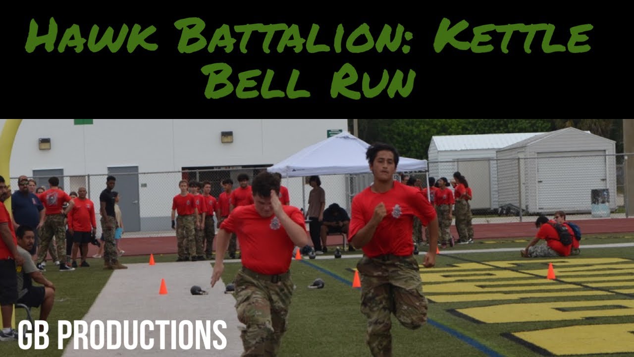 Hawk Battalion: Kettle bell run at Jupiter High School