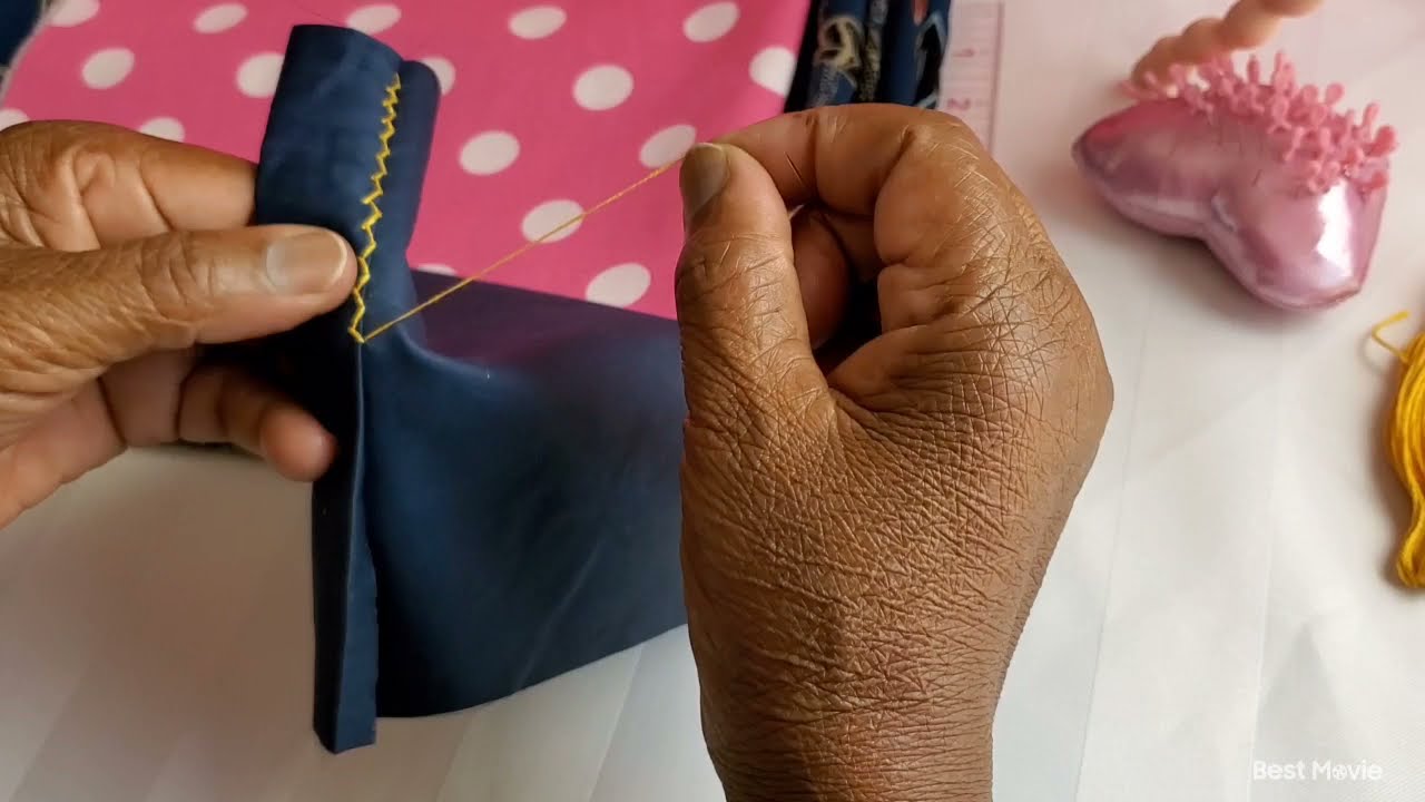 How to hand sew hemming stitch, tutorial on sewing slip stitch and