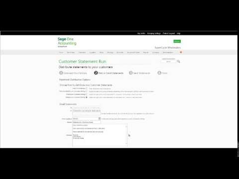 Customer Statement Run in Sage One Accounting