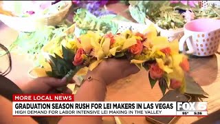 Graduation season rush for Las Vegas lei makers