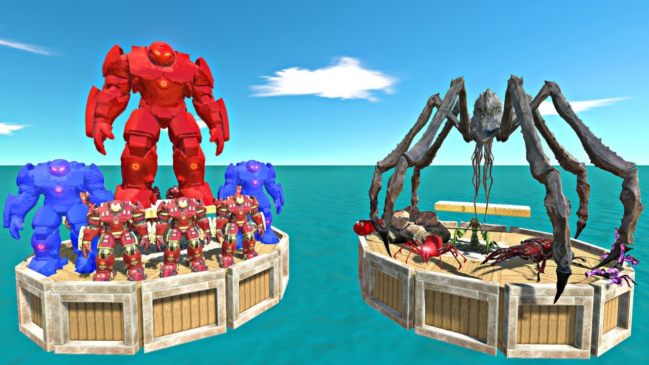 Titanus Scylla Coliseum Challenge | Hulkbuster Team vs Scylla Team - Animal Revolt Battle Simulator