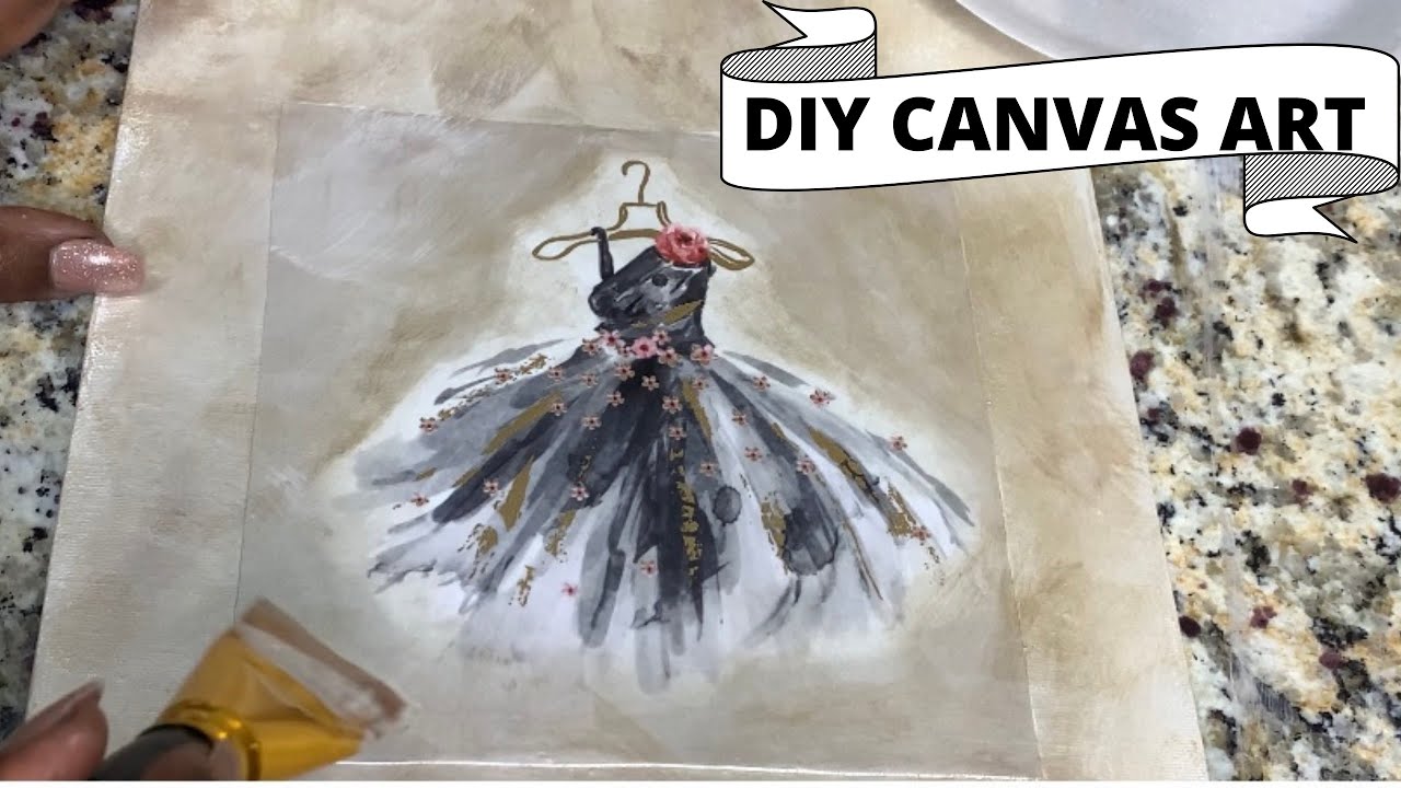 DIY Canvas Art Using DOLLAR TREE Images Canvas Painting for Beginners