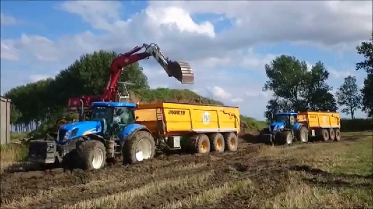3 New Holland T7050,T7060 tractor,tracteur,trattore JOSKIN moving Ground Hoek,Zeeland