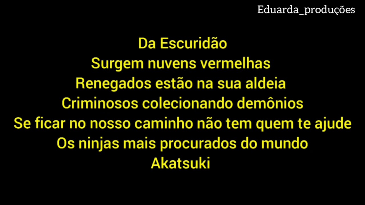 Letra de música akatsuki (anibeat) esperem q gostem deu um