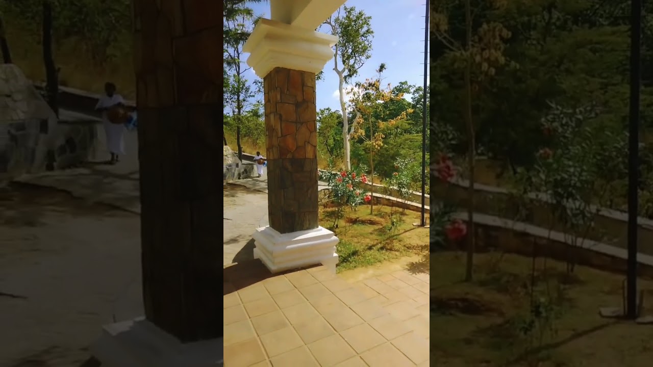 The biggest lecture hall in the buddhist temple 🏛️ kuragala temple 🇱🇰 Dharma hall|Please subscribe😊❤