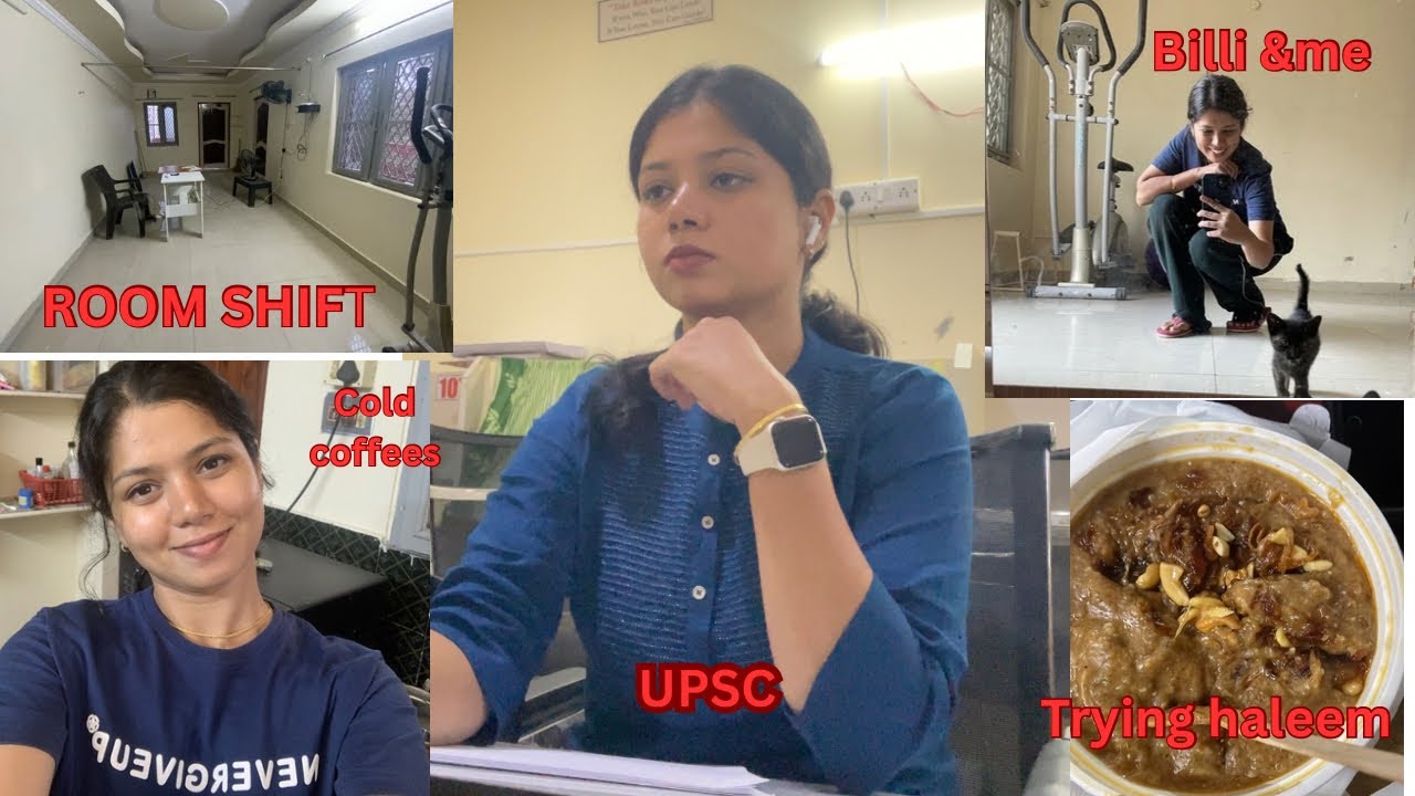 UPSC week in my life ( lots of studying, room shifting, cleaning, coffee new beginnings #upsc