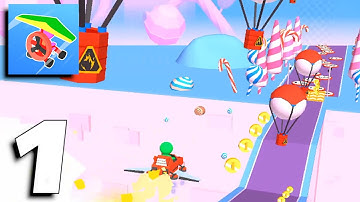 Road Glider - Incredible Flying Game - Gameplay Part 1 Levels 1-9 (Android,iOS)