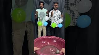 Put The Ball In Bucket With Multi Colour Pop Balloon Challenge