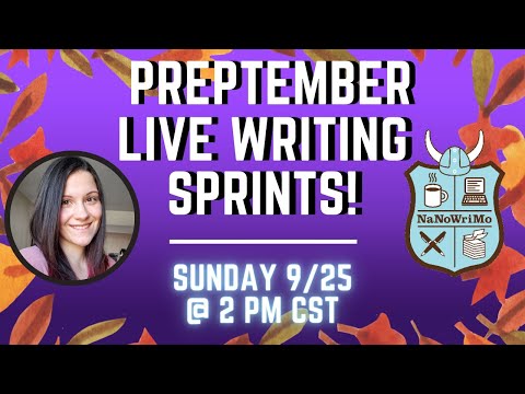 Preptember Live Writing Sprints | Sunday 9/25 @ 2 PM CST