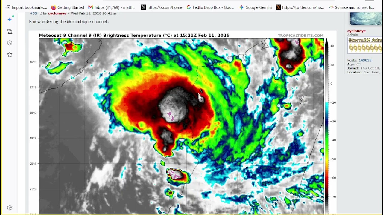 Tropical Cyclone GEZANI, worldwatch as of 8am pst, feb 11th