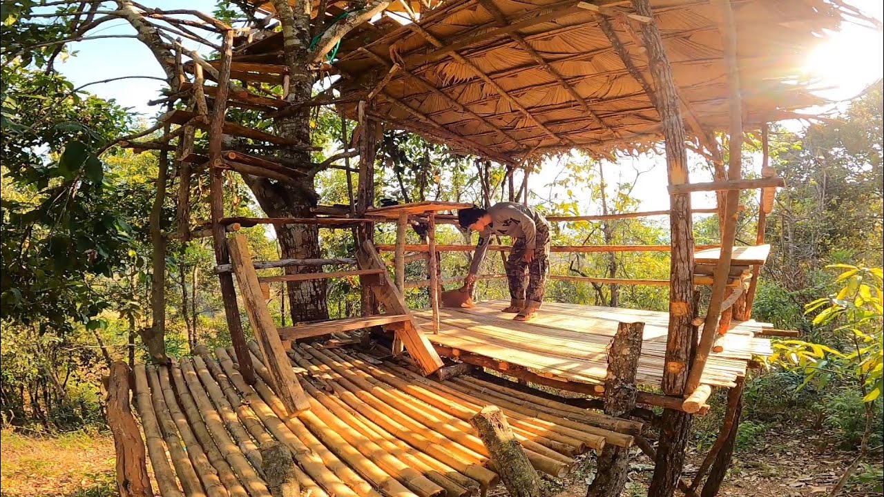 ต่อเติมระเบียงบ้านต้นไม้เสร็จสมบูรณ์สำหรับคนไม้ชอบความสูงนั่งสบาย