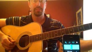 Tunable app for tuning a guitar tutorial screenshot 2