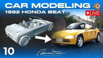 Blender 3D Car Modeling - Part 10 -  1992 HONDA BEAT #blender #blender3d #modeling