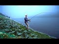 CRAZY Hurricane Fishing Action On The Cape Cod Canal!! -- (Striper Mayhem D.2)