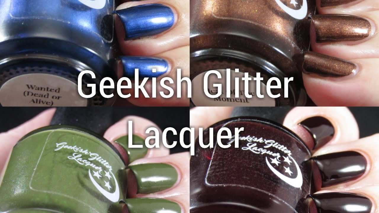 Live swatches of the Dean's Soundtrack collection from Geekish Glitter Lacquer!