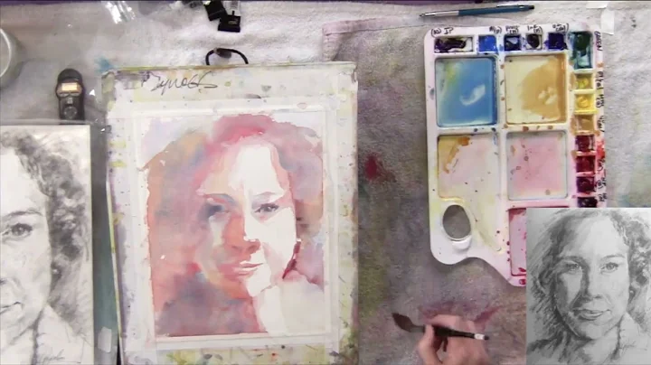 See Corrections While Painting Watercolor Portrait...