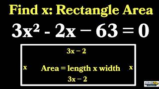 Solve A Quadratic Equation From Rectangle Area Find X To 3 Significant Figures Grade8-10