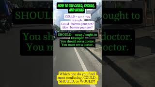 How to Use COULD, SHOULD, and WOULD