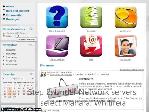 Mahara How to login