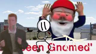 henry stickmin, rick astley, stickbug, and gnome distract you