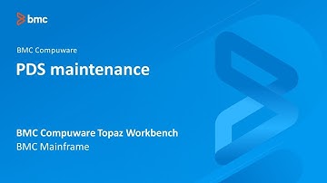 BMC Compuware Topaz Workbench - PDS maintenance