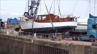A Crane Starts To Topple Over Lifting A Boat At Watchet Marina 23 August 2017