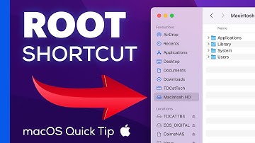 Add Root of macOS Drive To Sidebar Favourites - Quick Tip