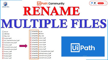Rename Multiple Files at once in UiPath | UiPath RPA