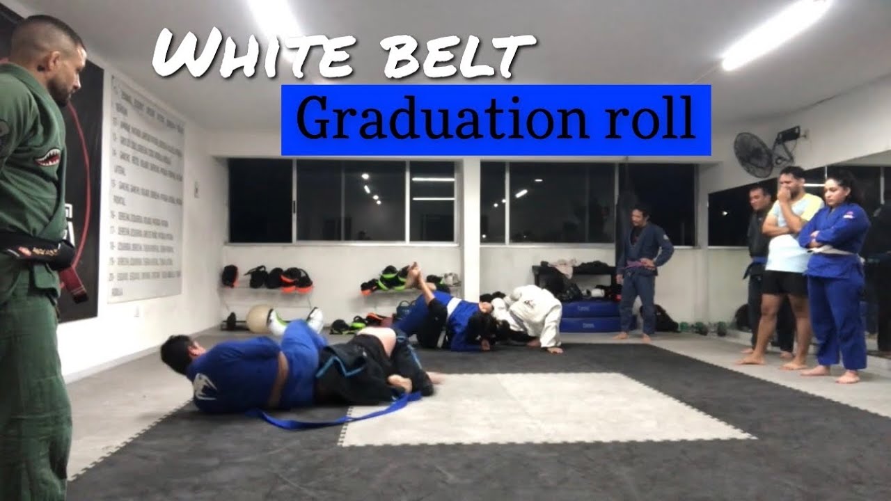 BJJ White Belt graduation roll Rolling footage in Cancun, Mexico