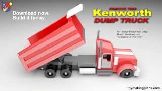 Wood Toy Plans - Famous Kenworth Dump Truck VISIT US at http://www.toymakingplans.com and download this fun to build and exciting to play with Famous Kenworth T600 ...