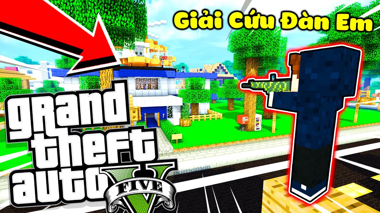 minecraft gta v  Update  MINECRAFT GTA 5 - TẬP 2: JAYGRAY GIẢI CỨU ĐÀN EM KHỎI 👮 SỞ CẢNH SÁT*DÙNG SÚNG GÂY MÊ ĐỂ GIẢI CỨU BẠN