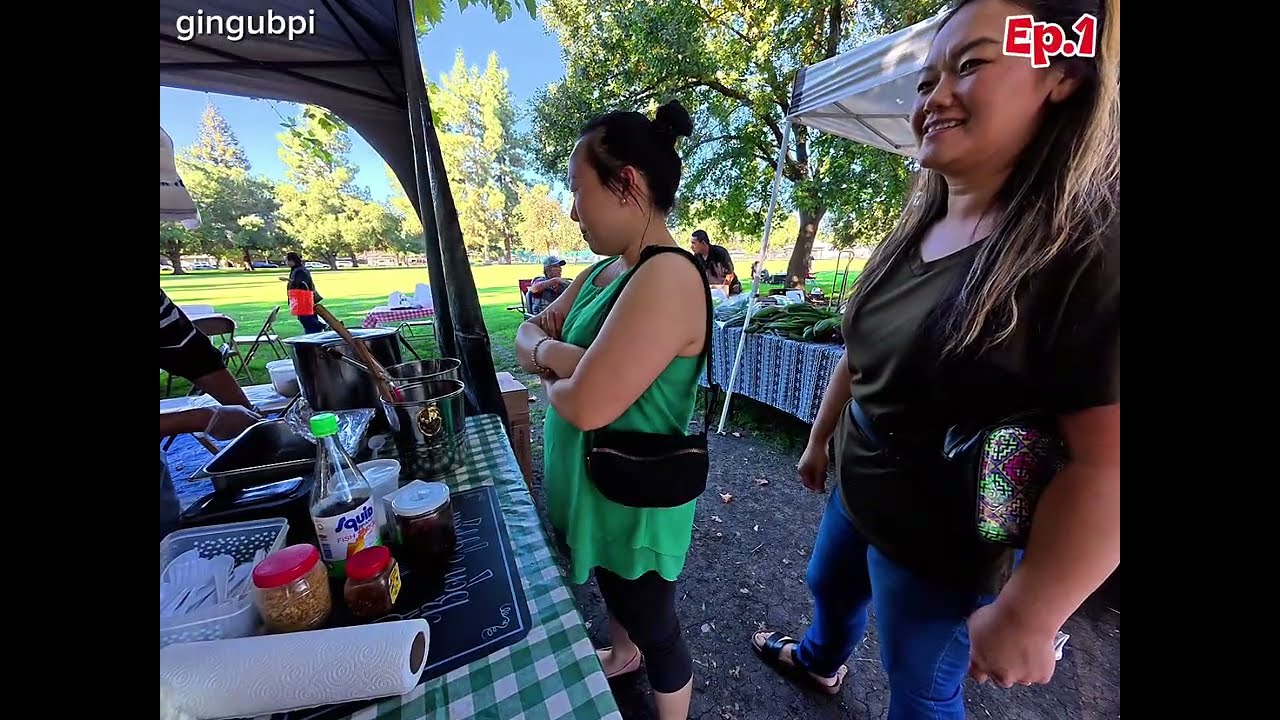 Ep.1 buy Street Food and check Farmers produce price Angel Cruz park Stockton Ca. USA / @gingubpi890