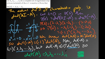 Ch 4.8 - Linear Algebra - Patterns With Determinants, Trace And Eigenvalues