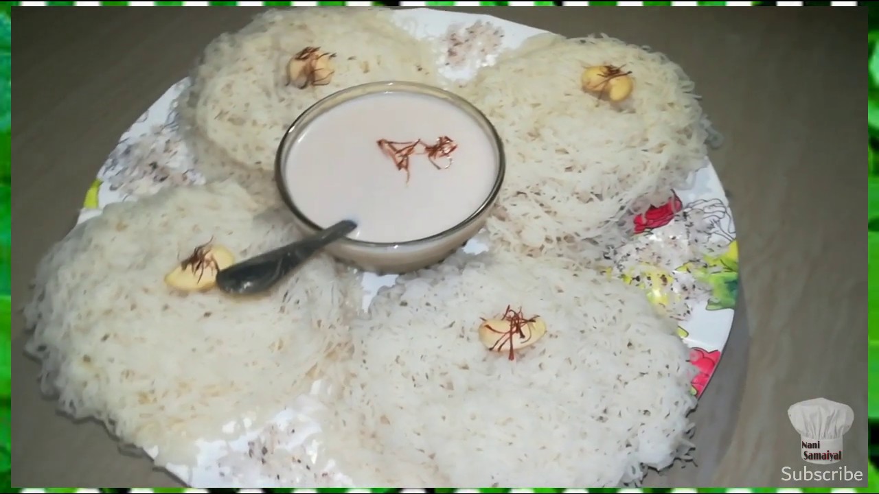 Idiyappam with Coconut Milk Recipe Idiyappam Thengai Paal Recipe