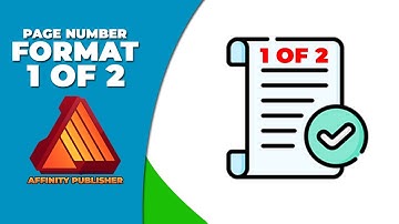 How to add page number format 1 of 2 in affinity publisher