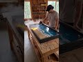 Making a MILLION DOLLAR Resin Table! 😱🪵 #shorts #satisfying #woodworking #diy