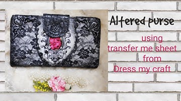 DIY upcycled wallet: Transfer me sheets: Dress my Craft